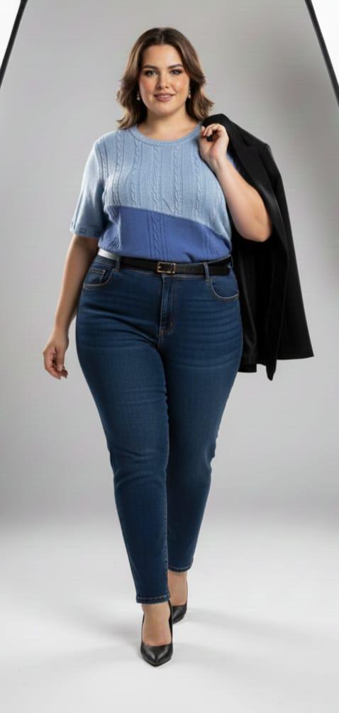 BLUSA PLUS SIZE TRICOT