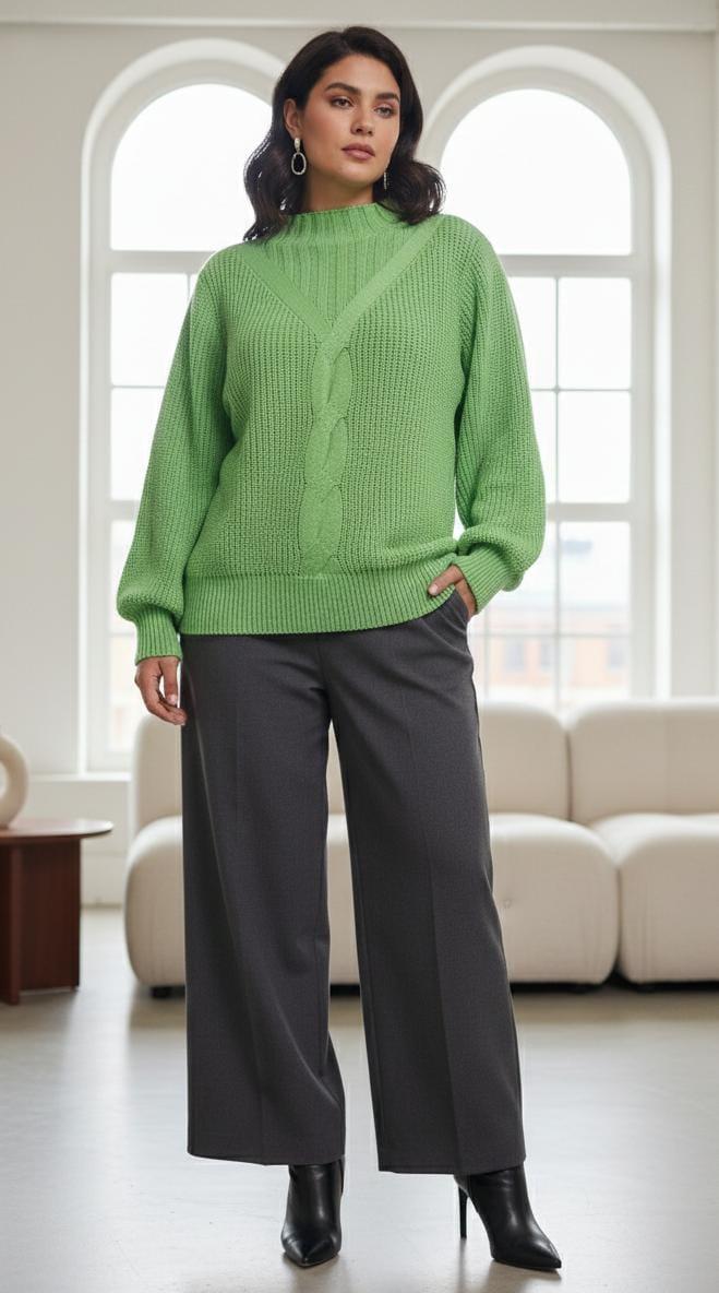 BLUSA LONGA PLUS TRICOT