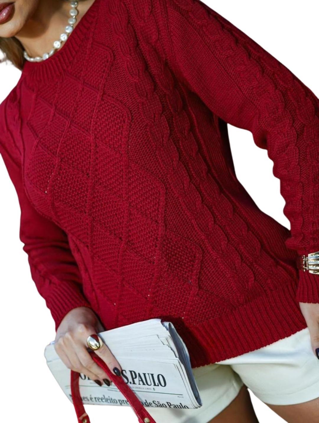 Blusa manga longa Leandra tricot