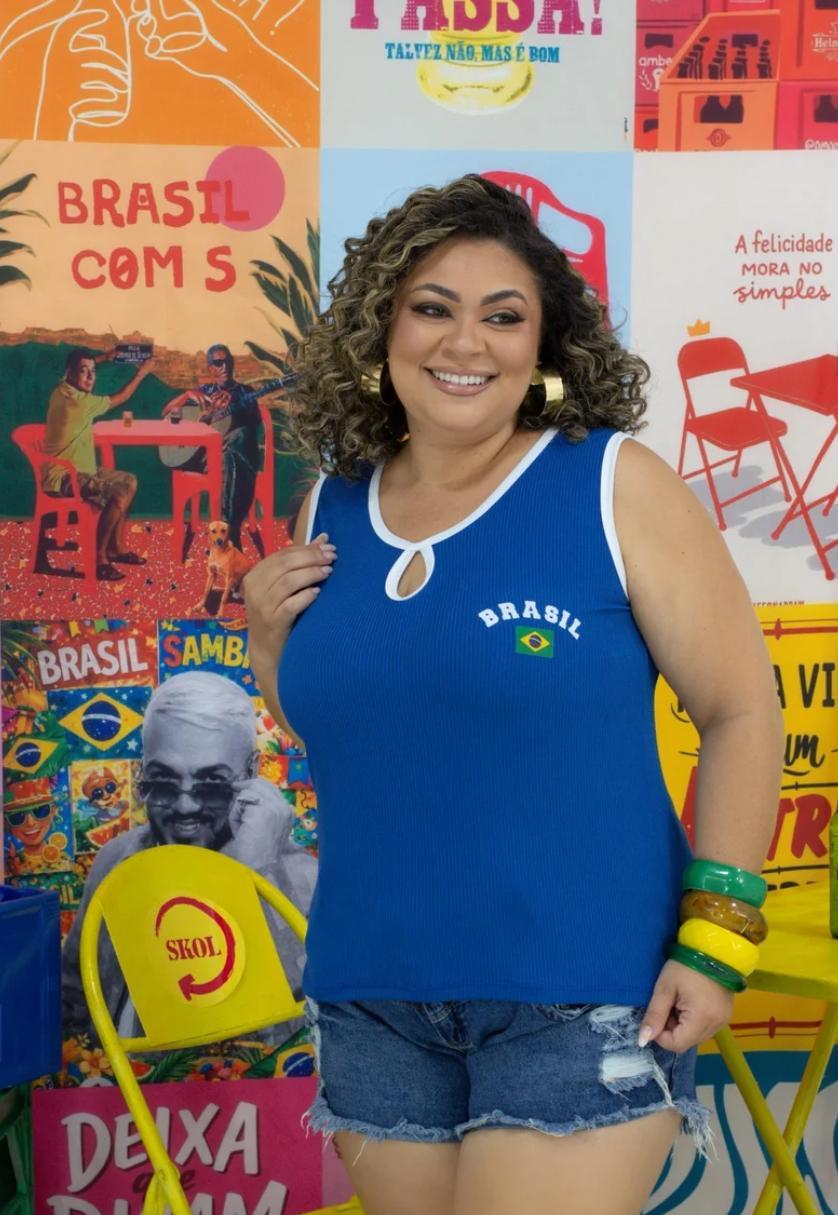 Blusa Brasil plus size