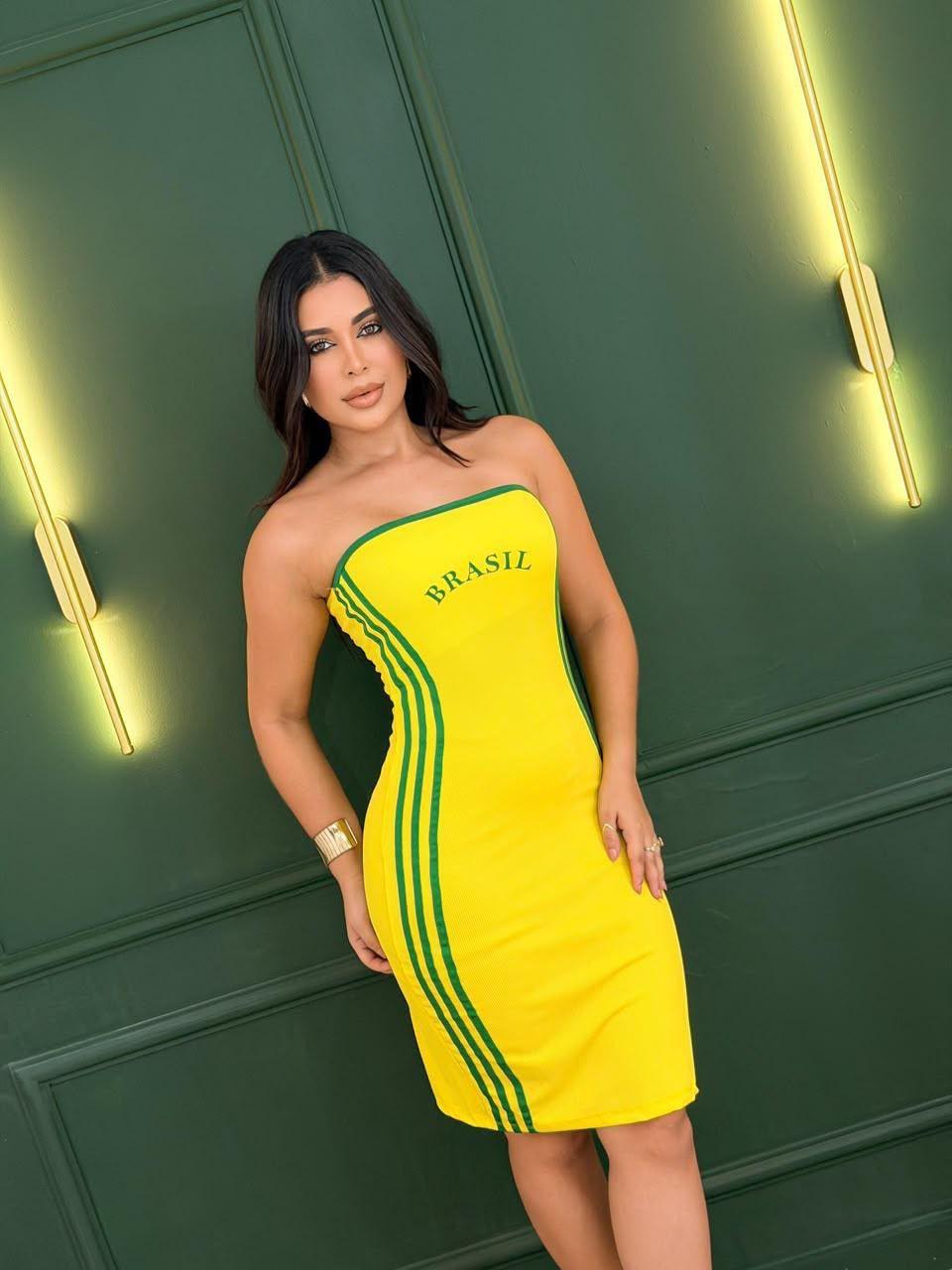 Vestido brasil tomara que caia