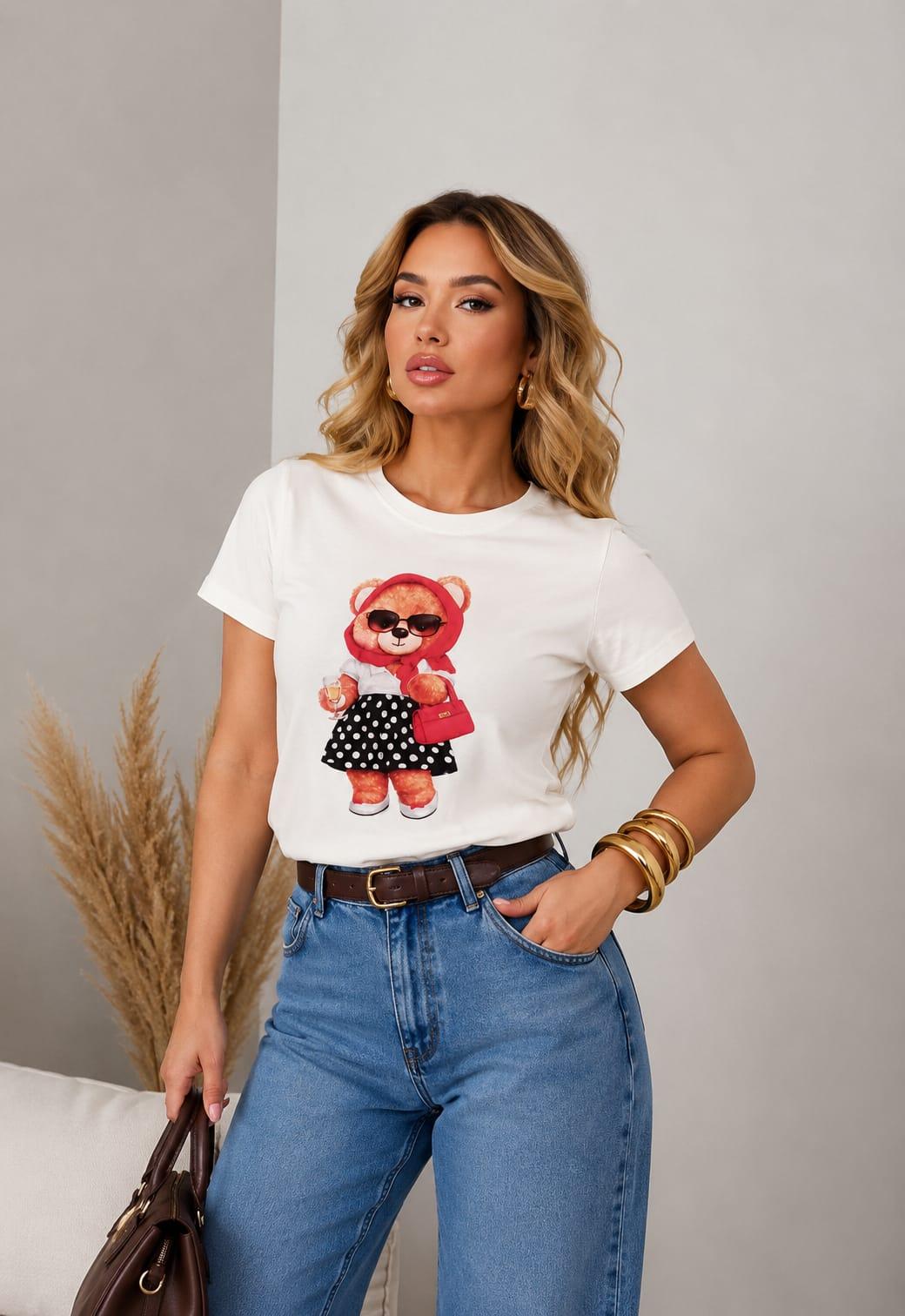 T-shirt urso poá